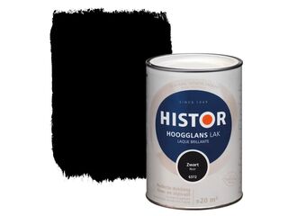 3x Lak hoogglans Histor, perfect finish, zwart, 1.25 liter