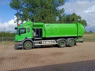 Vuilniswagen, Scania, P280 6×2 opbouw Haller zijlader Zoeller, 2016