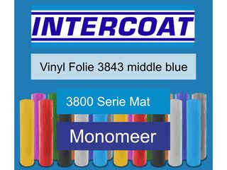 Snijfolie 50m x 61cm Intercoat, 3800 serie mat, 3843 middle blue