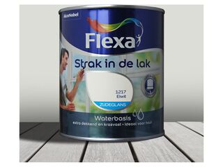2x Zijdeglans lak 750 ml Flexa, strak in de lak, eiwit
