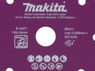2x Makita B-53671 diamantschijf 100mm staal Makita
