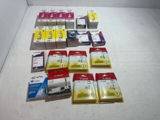 Partij inktcartridges en inktflessen Epson, Canon en Wecare