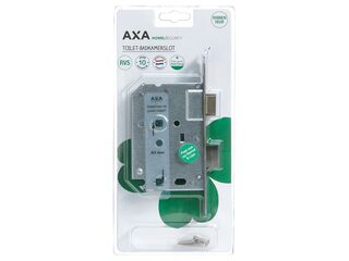 2x AXA Deurslot voor toilet/badkamer AXA, 7165, rvs, tl63-8