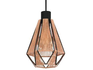3x Hanglamp – E27 – 17 cm, EGLO, adwickle, zwart/bruin