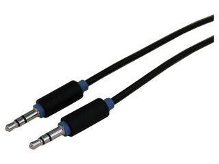 5x Audiokabel 3,5 mm jack male naar 3,5 mm jack male Scanpart, zwart,