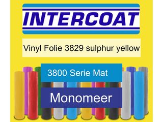 Snijfolie 50m x 61cm Intercoat, 3800 serie mat, 3829 sulphur yellow