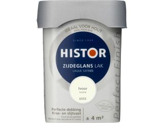 4x Lak zijdeglans Histor, perfect finish, ivoor, 250 ml