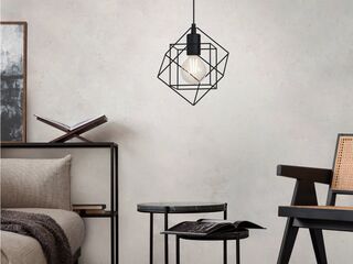 Hanglamp E27 staal 20,5 cm EGLO, straiton, zwart
