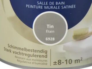 2x Muurverf badkamer zijdeglans Histor, perfect finish, tin, 1l