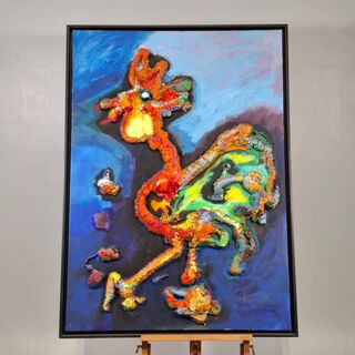 Acryl op doek, Maya Wildevuur, Abstract, 1991