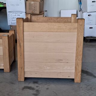 2x Bloembak, Massief eiken | 87x87x87 cm