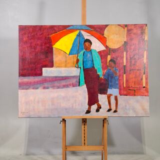 Acryl op doek, Maya Wildevuur, Zuid-Afrika, 1993