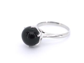 Hoge gehalte zilveren sterling ring met natuurlijke Onix – juwelierskw