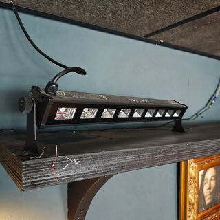 4x Led blacklight lampen met 3 discolampen, Ibiza, zwart