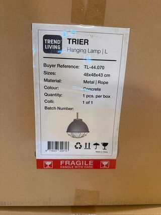 Hanglamp Trendliving, Trier, concrete