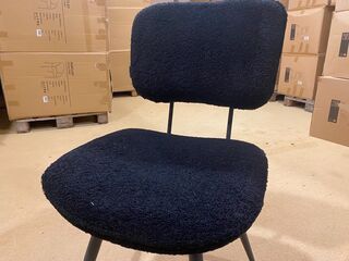 Set van 6 eetkamerstoelen Label51, TED, zwart