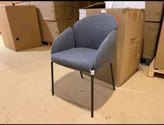 Set van 6 eetkamerstoelen, grijs