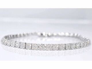 Witgouden tennisarmband met diamanten 3.00 carat