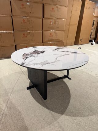 Salontafel rond marmer, cryolite