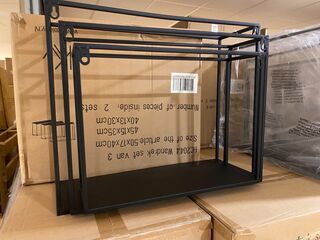 Set van 3 wandrekken, zwart