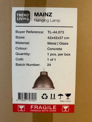 Hanglamp Trend living, Mainz, concrete