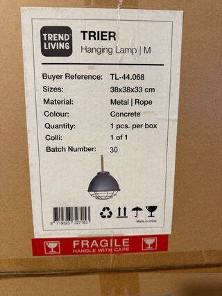 Hanglamp Trend living, Trier, concrete