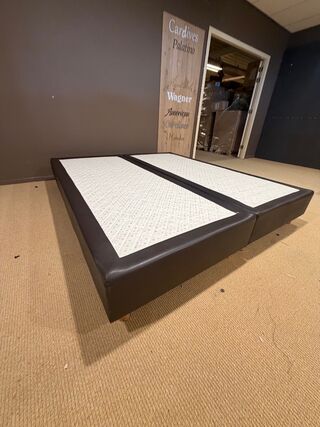 Set van 2 boxen met binnenvering, zwart / bruin