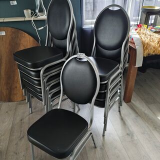 Ca. 10x Stoelen, Stock Chair, zwart