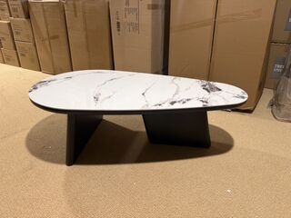 Salontafel Marmer ovaal 130 x 70 x 40 Label51, cryolite