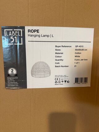 Hanglamp Label51, Rope, white