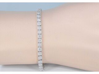 Witgouden tennisarmband met diamanten 3.00 carat