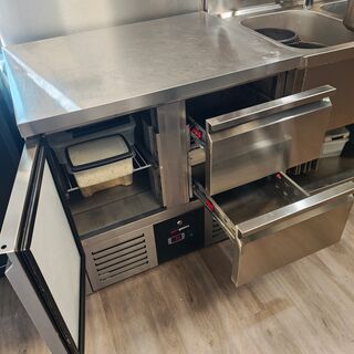 Koelwerkbank 1deur, 2 lades, GGM