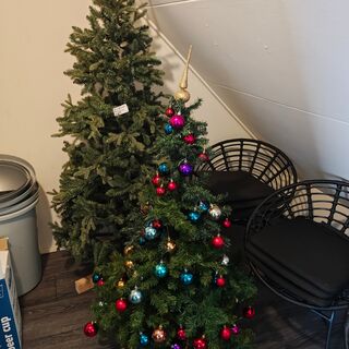2x Kunst kerstboom