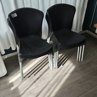 6x Stoelen, zwart