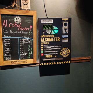 Alcoholmeter met scorebord