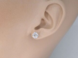 Witgouden solitaire oorbellen met briljanten van 2.00 carat