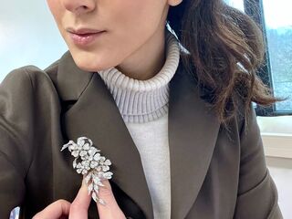 Antieke broche met diamanten 12.00 carat