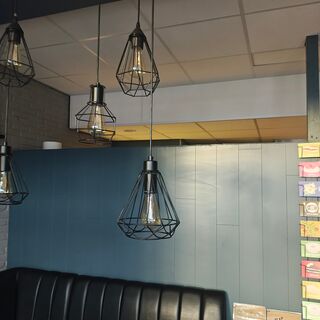 Set van 3 hanglamp, zwart