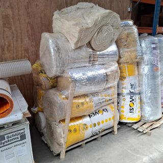 Partij divers isolatiemateriaal op 2x pallet