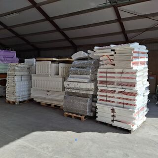 Partij divers tempex materiaal, op 4x pallet