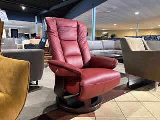 Relaxfauteuil draai verstelbaar Knudsen, rood