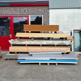 Partij divers isolatie plaatmateriaal op 2x pallet