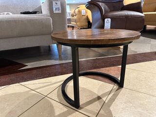 Salontafel rond Tower, mango/zwart