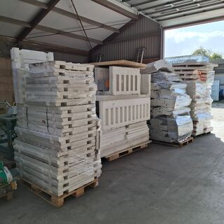 Partij divers tempex materiaal, op 4x pallet