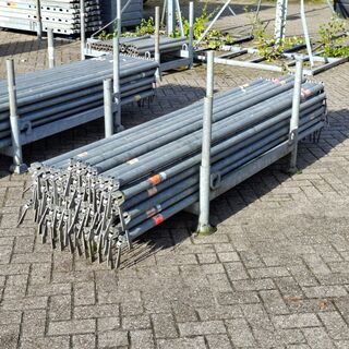 Partij O-liggers, Layher, Allround | 257cm, in transportbok