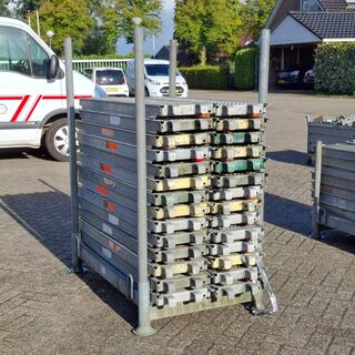 Ca. 28x O-roostervloer, Layher, Allround | 140×32 cm, in transportbok