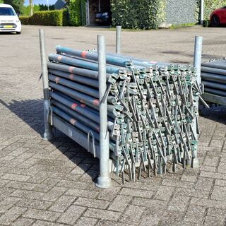 Partij O-liggers, Layher, Allround | 140cm, in transportbok