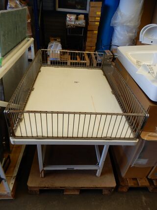 Presentatietafel, wit/chroom