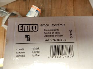 4x Spiegellamp, Emco, System 2, chroom