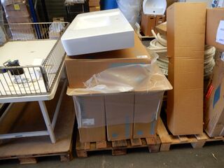 5x Wastafel, Geberit, Renova plan, wit